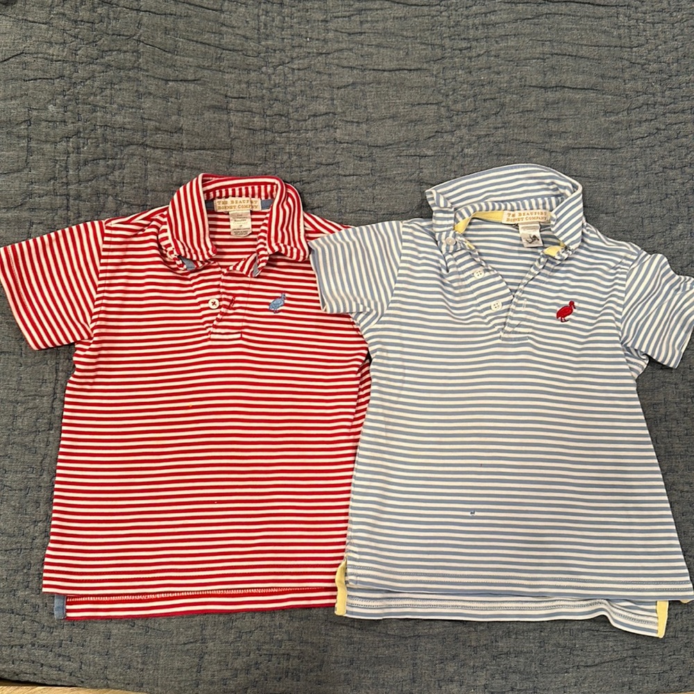The Beaufort Bonnet Company, set of 2, 3T Prim and Proper Polo